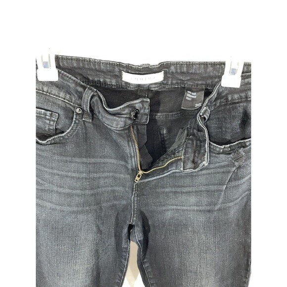 Eunina Distressed Midrise Crop Boot Jeans Size 30 Black - Picture 6 of 8